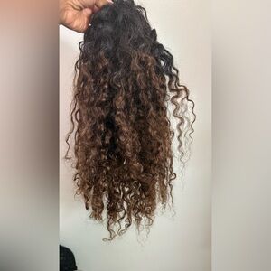 Luxurious Curly Brown Hair Extensions